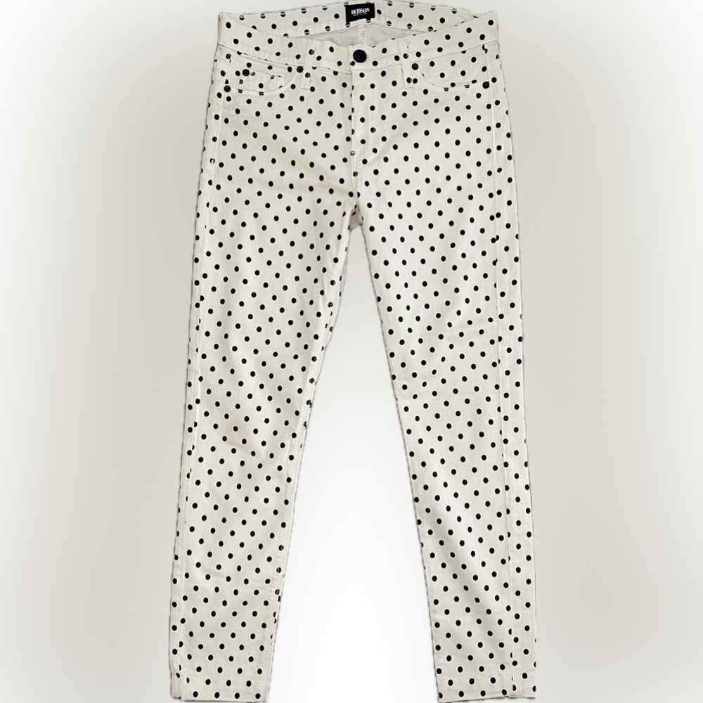 Hudson Nico Super Skinny Midrise Polkadot Pants - Size 28